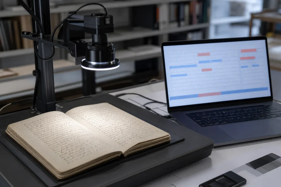 Una carta manuscrita se compara con su transcripción digital línea a línea.