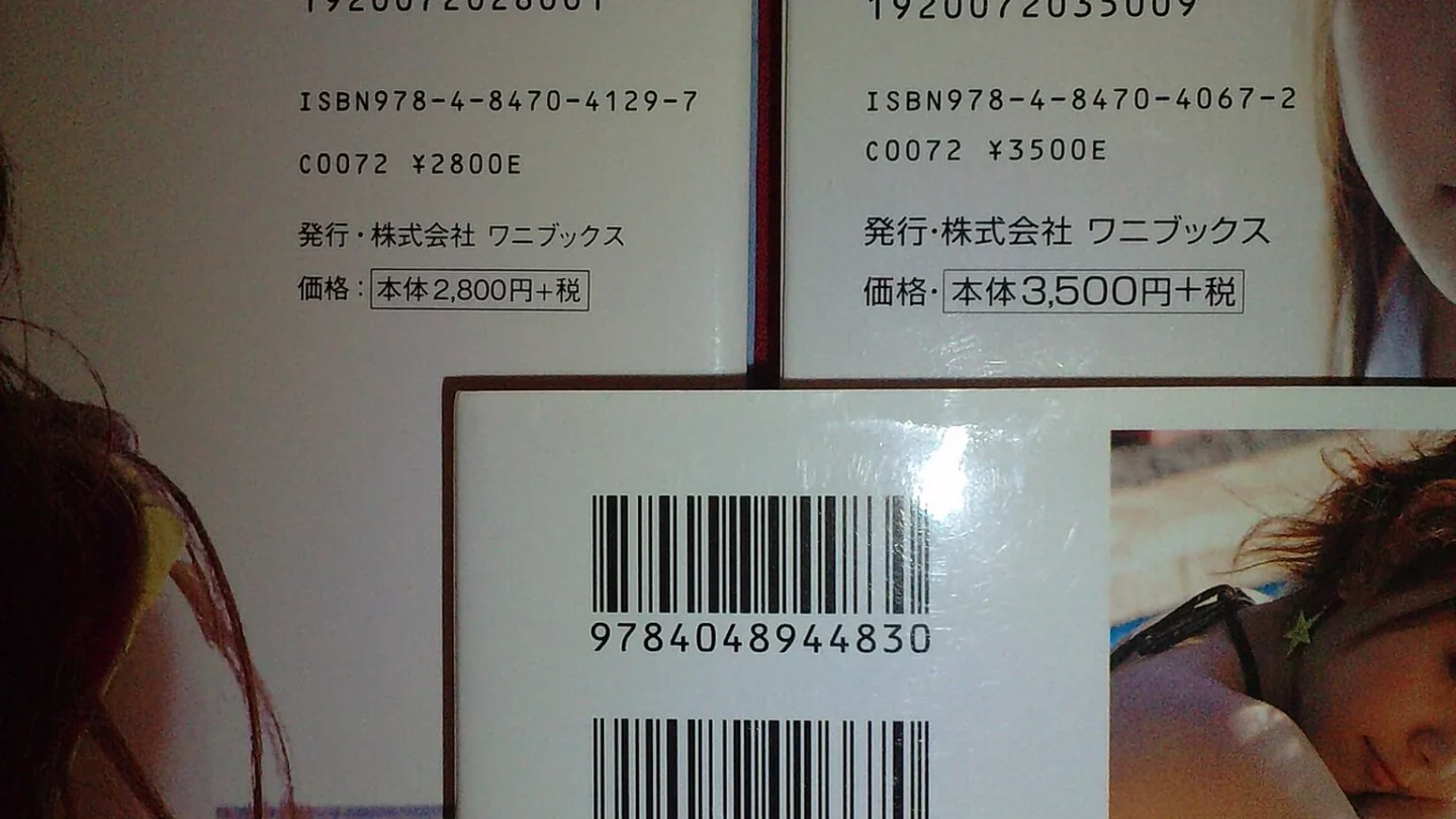 Código ISBN en un libro junto a distintas ediciones y formatos