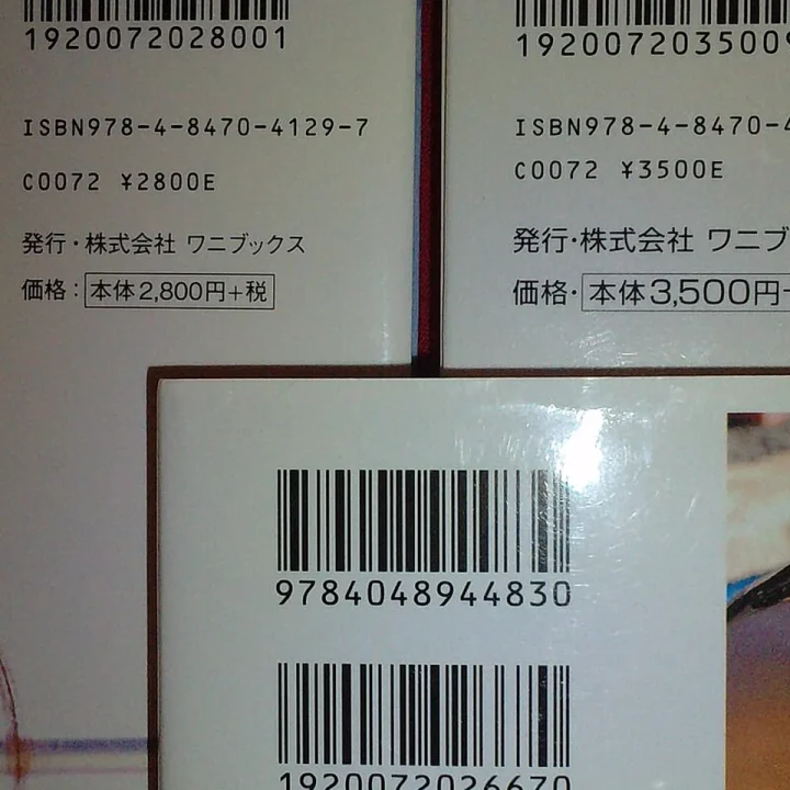 Código ISBN en un libro junto a distintas ediciones y formatos